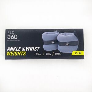 Flo 360 Ankle Wrist Weights 2 lb Set Gray Home Workout Muscle Building NEW